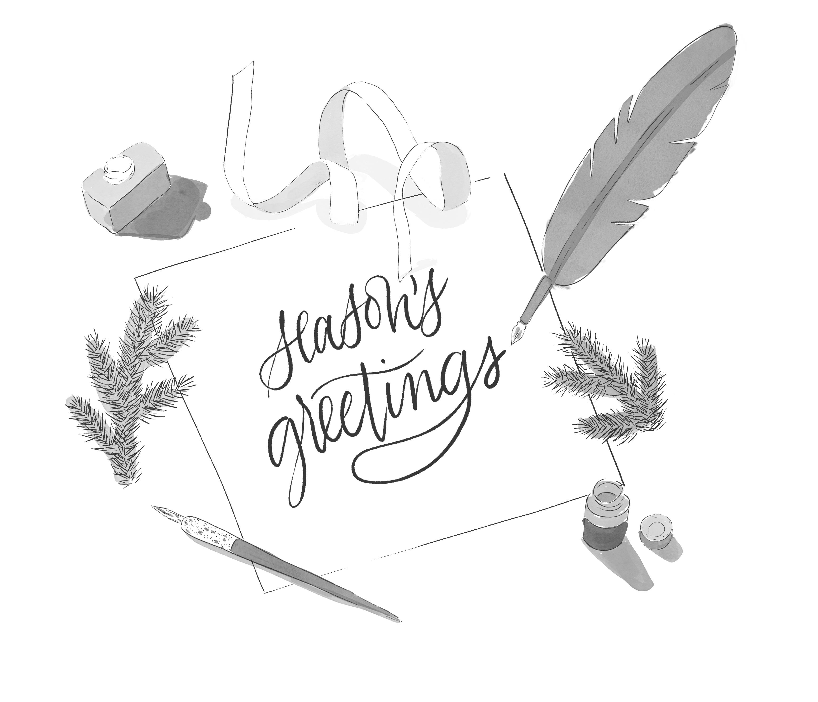 Christmas Calligraphy - Boringdon Hall