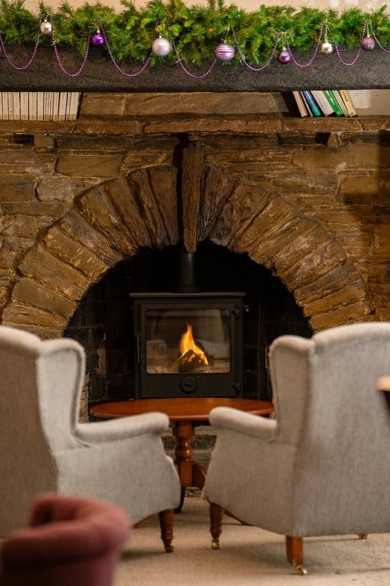 Log Burner at Budock Vean Hotel & Spa