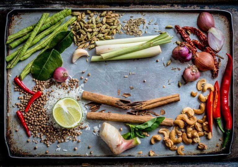 Thai ingredients at The Zen Garden Restaurant