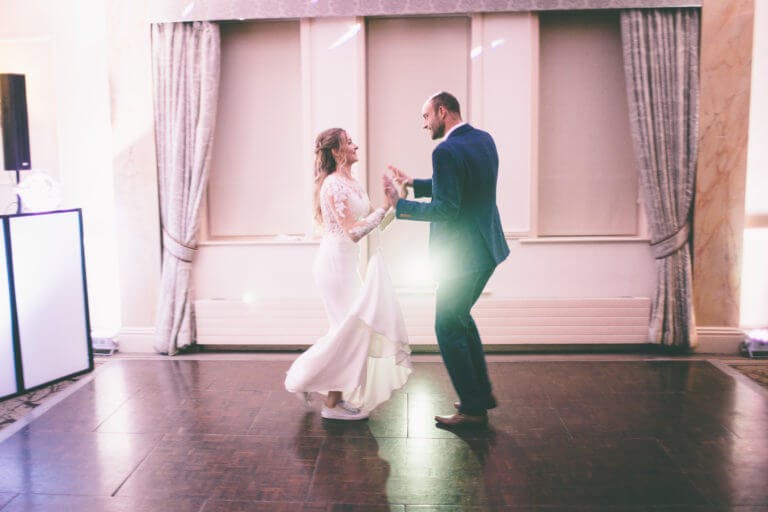 Bride and groom first dance