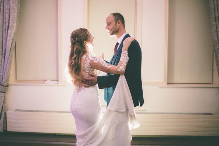 Bride and groom first dance