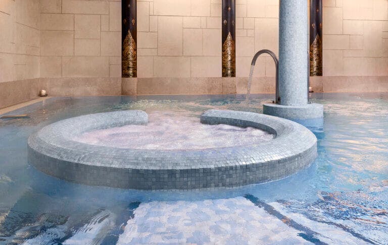 Thai spa hydrotherapy pool at Careys Manor Hotel