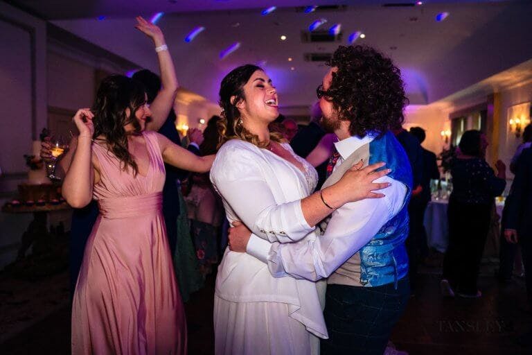 Bride and Groom dance during their evening reception