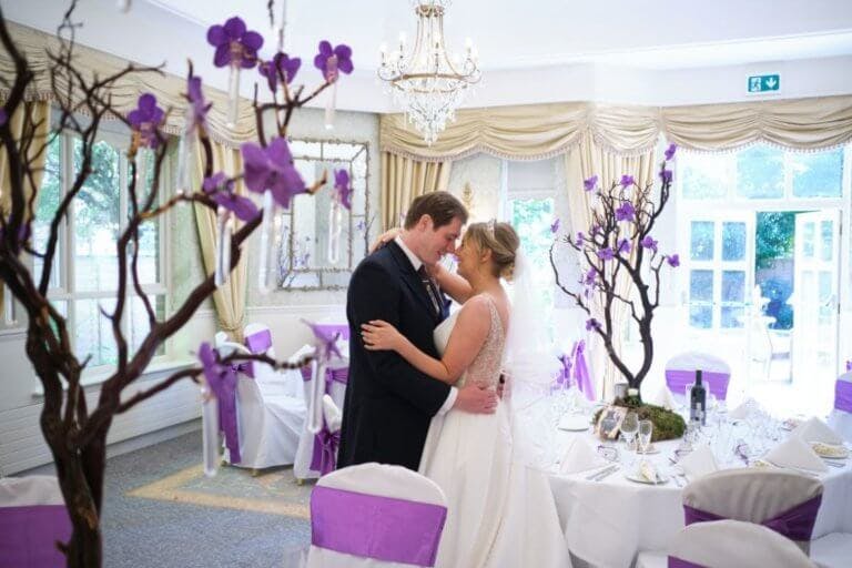 Bride and Groom in the manor suite