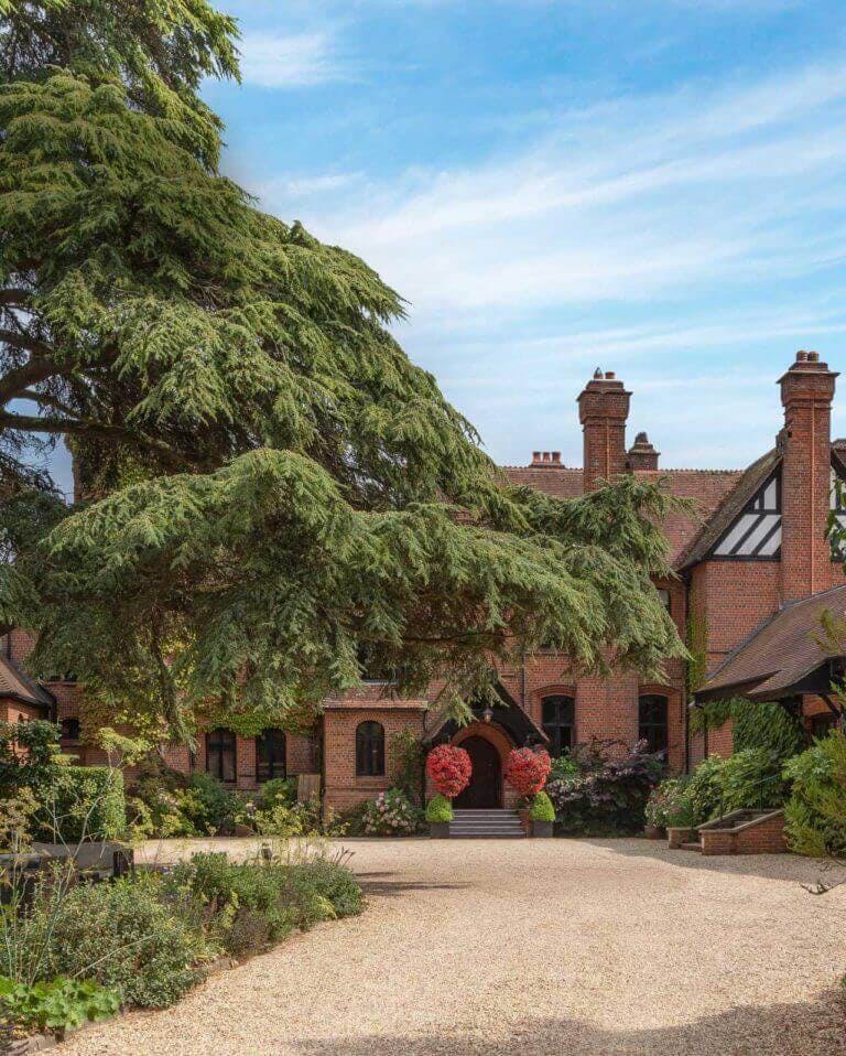 Front entrance to Careys Manor Hotel & SenSpa in the New Forest