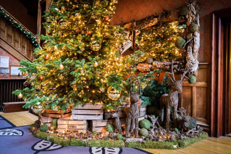 Christmas tree in the hotel reception