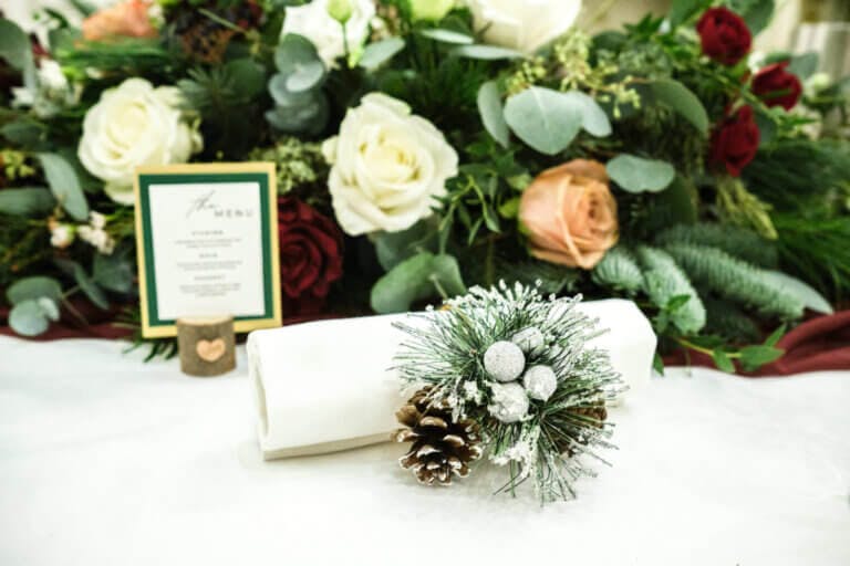 Wedding table detail shot