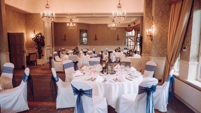 Manor suite set for the wedding breakfast