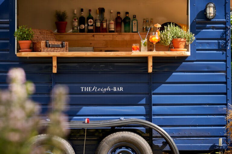 The Neigh Bar converted horsebox bar and kitchen