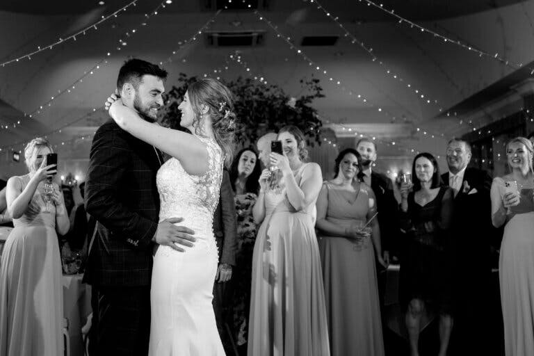 Winter wedding with fairy lights