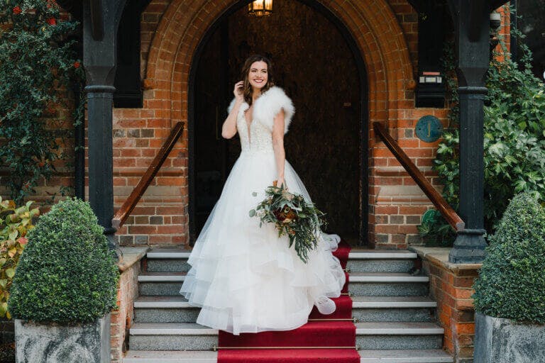 Bride on wedding day - Winter wedding