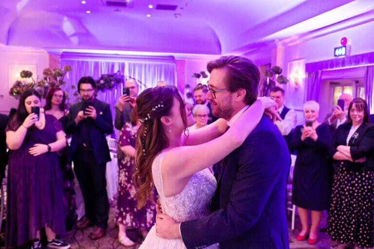 Bride and Groom dance together for the first dance