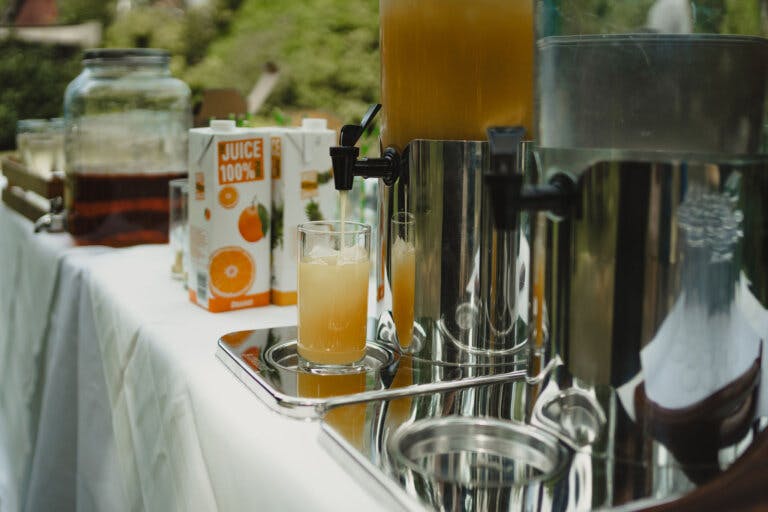 Drinks station set up