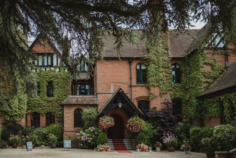 Front view of Careys Manor Hotel exterior