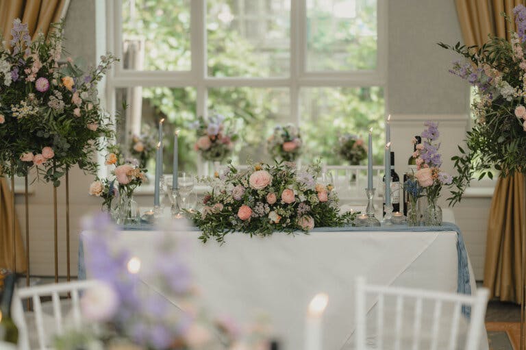 Top table view through the other tables