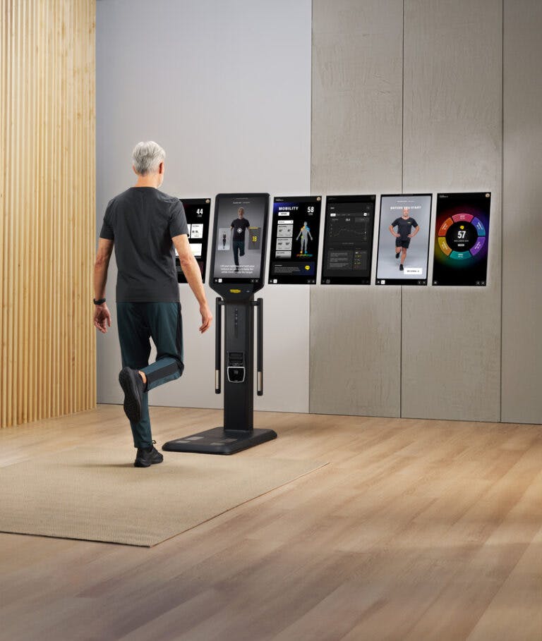 man undergoes the Technogym wellness check-up