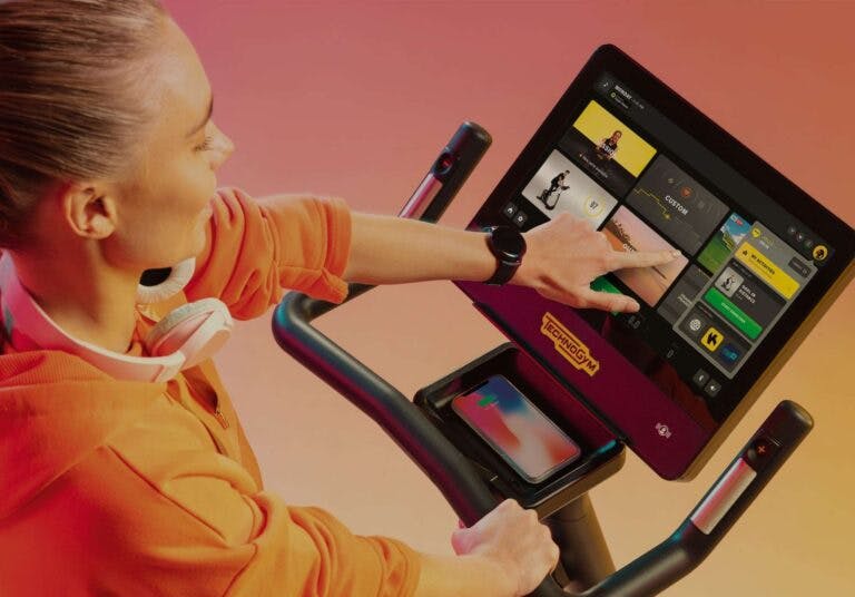 Woman on Technogym equipment