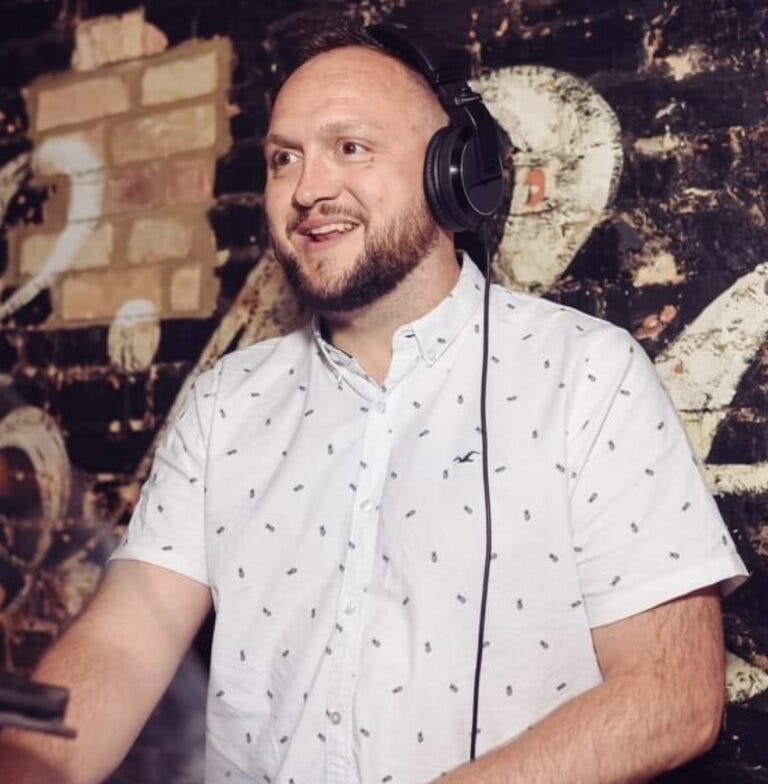 DJ Blake of Coastal Discos DJing at an event