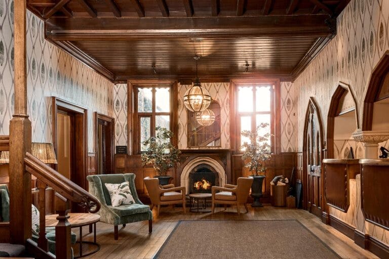 Reception area at Careys Manor