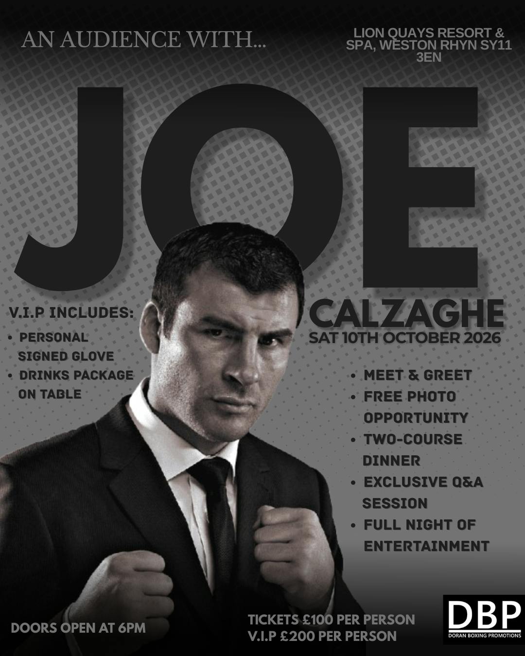 an audience with joe calzagha