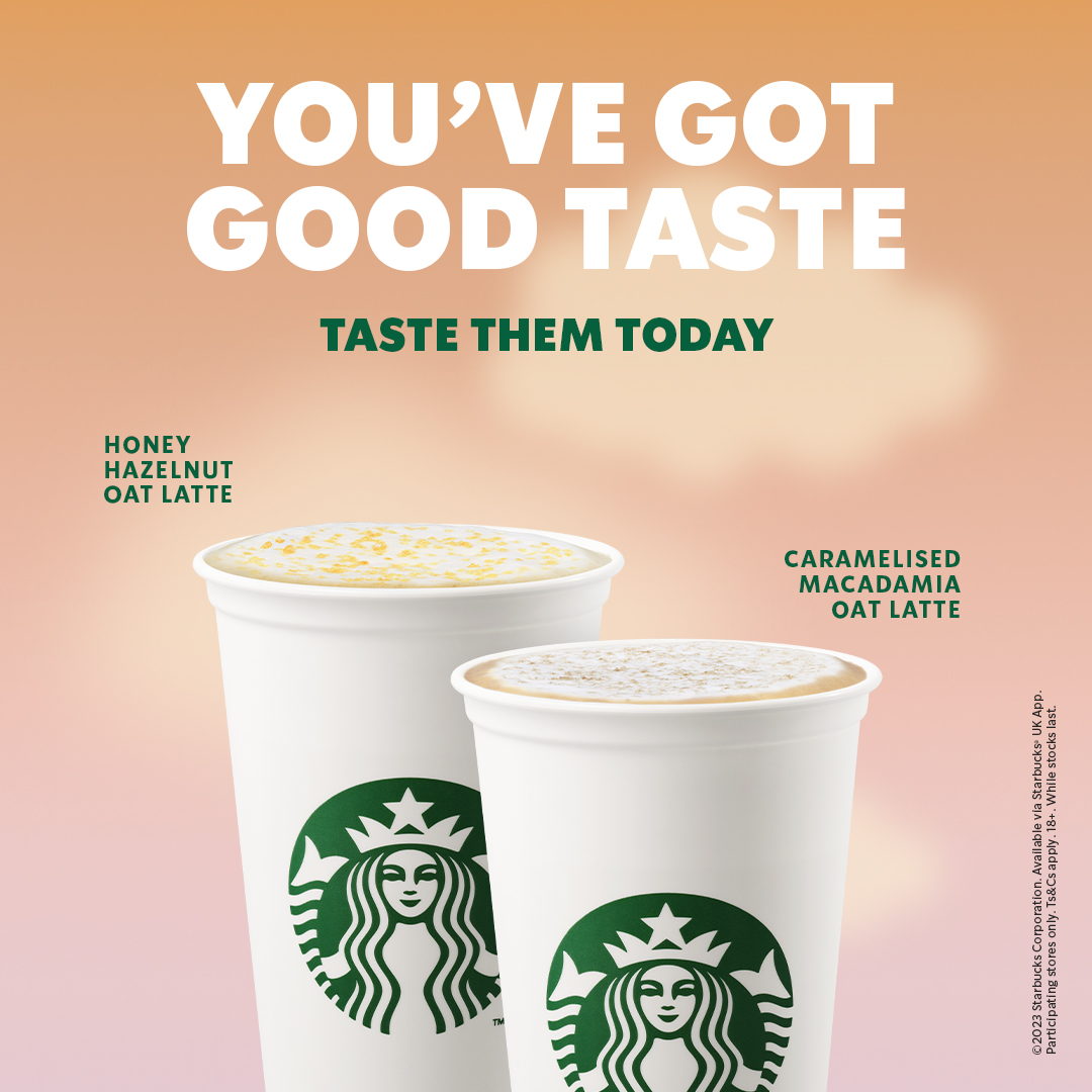 Starbucks Winter Campaign 2023 Caramelised Macadamia Oat Latte